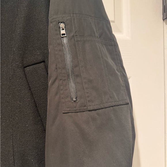 NWOT ZARA Women’s Black Oversized Combination Bomber Size Large🖤 - Picture 6 of 8